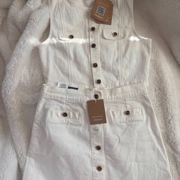 NWT! Cher Denim Two Piece Set Size 6 - Picture 4 of 8